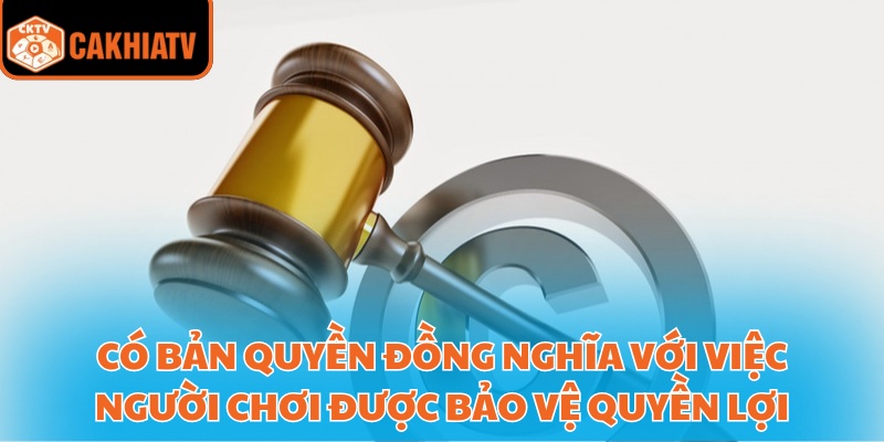 Có bản quyền đồng nghĩa với việc người chơi được bảo vệ quyền lợi
